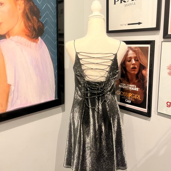 Rachel Green’s Laundry by Shelli Segal Silver/Black Dress S - Picture 6 of 7